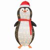 vidaXL Figura pingvina na snijegu Topla bijela 78 x 178 cm tkanina