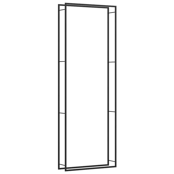 vidaXL Stalak za drva za ogrjev mat crni 110x28x312 cm čelični