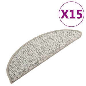 vidaXL Tepisi za stepenice 15 kom svjetlosivi 56x17x3 cm
