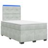 vidaXL Boxspring krevet s madracem Svjetlosiva 120 x 200 cm Bar&scaron;un