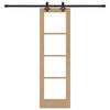 vidaXL Klizna vrata ORKDAL Prirodna i crna 61 x 198,5 cm