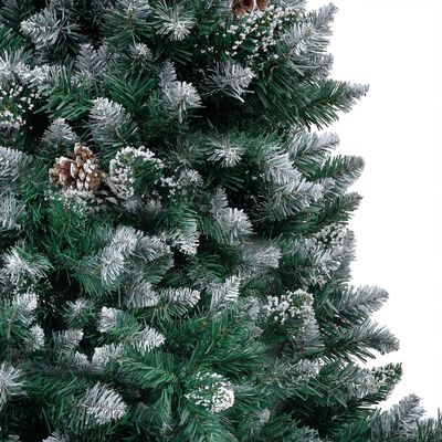 vidaXL Umjetno božićno drvce LED sa šiškama i bijelim snijegom 150 cm