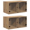 vidaXL Zidni ormari 2 kom. 68 x 37 x 35 cm Konstruirano drvo