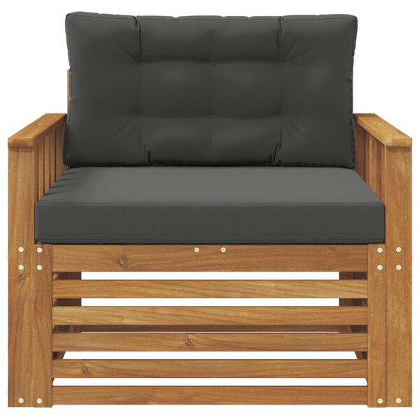 vidaXL Set vanjskih sofa Čvrsto drvo akacije i poliester Prirodna