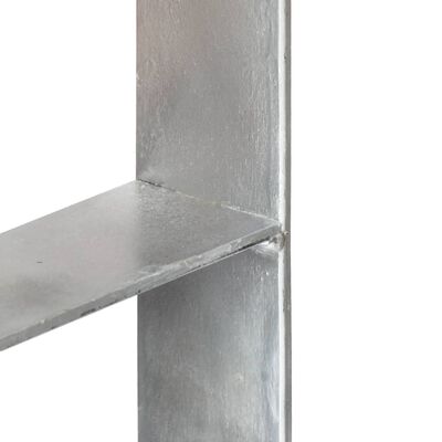 vidaXL Sidra za ogradu 2 kom srebrna 7 x 6 x 60 cm pocinčani čelik