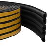 vidaXL Samoljepiva brtvila za prozore Crna 9 x 6 mm 100 m EPDM pjena