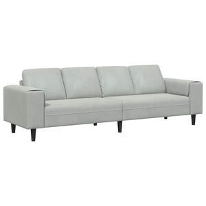 vidaXL Kauč za dnevni boravak Svijetlo siva 250 x 77 x 76 cm