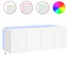 vidaXL Zidni TV ormarići s LED svjetlima 2 kom bijeli 60 x 35 x 41 cm