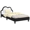 vidaXL Krevet za djecu s uzglavljem Crna 80 x 200 cm PU