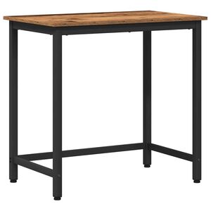 vidaXL stol Staro drvo 100 x 50 x 76,5 cm Inženjerska drva i čelik