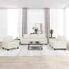 vidaXL 3-dijelni set sofa s jastucima krem od umjetne kože