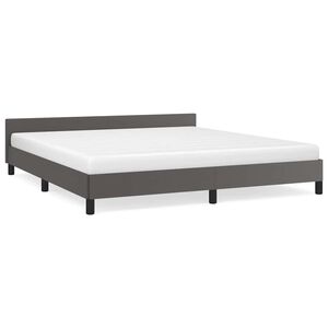 vidaXL Okvir kreveta s uzglavljem bez madraca sivi 160x200 cm