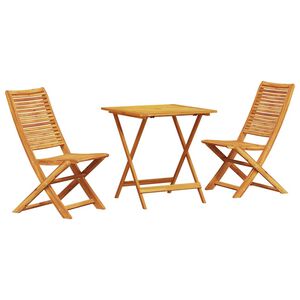 vidaXL Sklopivi bistro set 3 pcs Smeđa Čvrsto drvo akacije