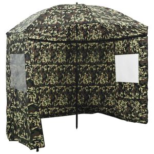 vidaXL Ki&scaron;obran za Ribolov 290 x 225 cm Oxford poliester Maskirna