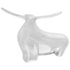 vidaXL Skulptura bika Srebrno 37 x 44 x 17 cm Aluminij
