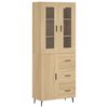 vidaXL Visoka komoda hrasta sonome 69,5x34x180cm od konstruiranog drva