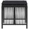 vidaXL Vrtni stolci s jastucima 4 kom crni 41x41x36 cm od poliratana