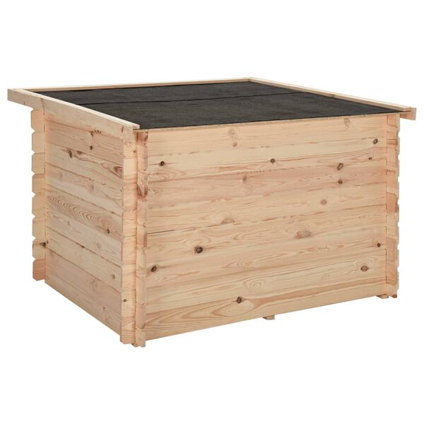 vidaXL Kućica za pse 122,5x118x82,6 cm od masivne borovine 14 mm