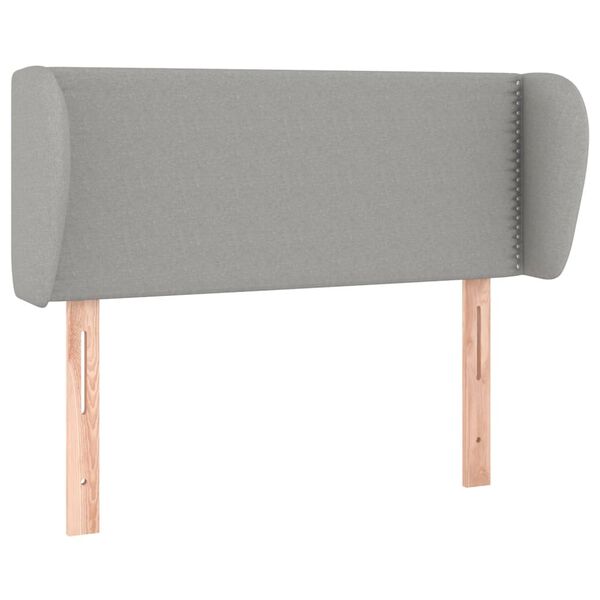 vidaXL Uzglavlje s u&scaron;ima svjetlosivo 83x23x78/88 cm od tkanine