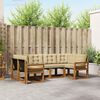 vidaXL Set vanjskih sofa s jastukom 6 pcs Prirodna i bež