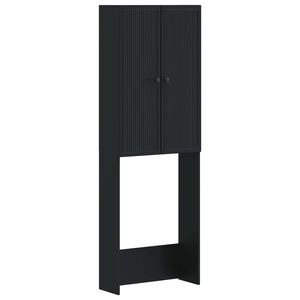vidaXL Kabinetska WC EDE Crna 66 x 25,5 x 190 cm Konstruirano drvo