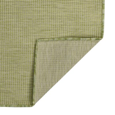 vidaXL Vanjski tepih ravnog tkanja 160 x 230 cm zeleni