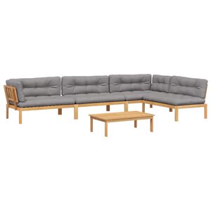 vidaXL 5-dijelna set vrtnih sofa od paleta s jastucima od drva bagrema