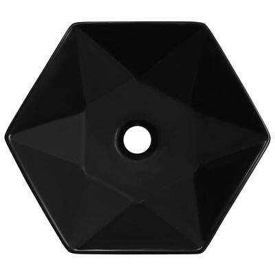 vidaXL Umivaonik 41 x 36,5 x 12 cm keramički crni