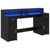 vidaXL Stol Crni hrast Konstruirano drvo 160 x 55 x 91 cm