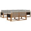 vidaXL Set vanjskih sofa s jastukom 7 pcs Prirodna i Svjetlosiva
