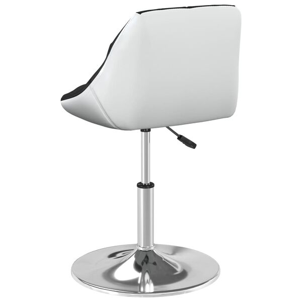 vidaXL Blagovaonska stolica od umjetne kože crno-bijela