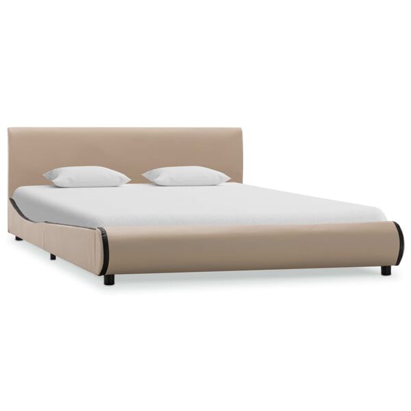 vidaXL Okvir za krevet od umjetne kože boja cappuccina 120 x 200 cm