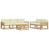 vidaXL Set vanjskih sofa 6 kom. Bijela i krem