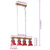 vidaXL Stropna svjetiljka 25 W pohabano crvena 90 x 24 x 111 cm E27