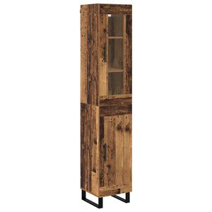 vidaXL Highboard Staro drvo 34,5 x 34 x 180 cm Konstruirano drvo