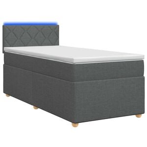 vidaXL Boxspring krevet s madracem Tamnosiva 80 x 200 cm Tkanina
