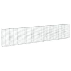 vidaXL Gabionska ko&scaron;ara s poklopcem 1000x50x200 cm pocinčano željezo
