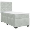 vidaXL Boxspring krevet s madracem Svjetlosiva Jjedan Bar&scaron;un