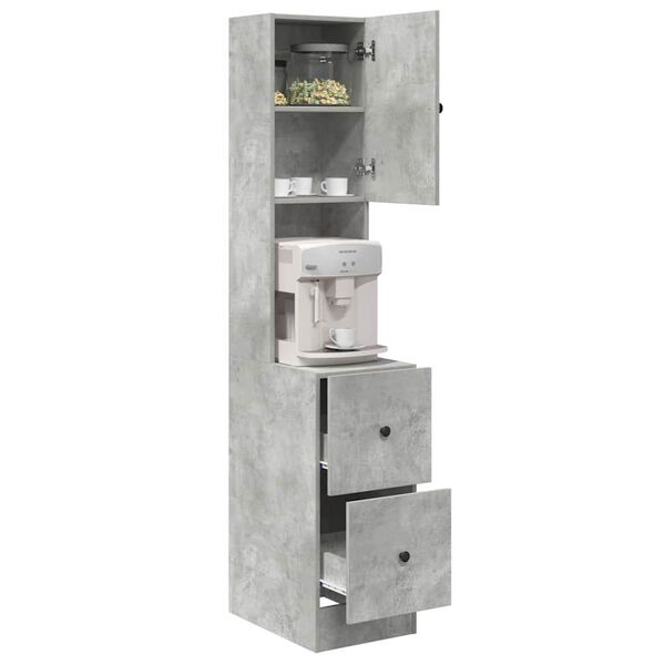 vidaXL Kuhinjski ormarić Siva 35 x 50 x 180 cm Konstruirano drvo