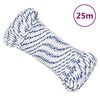 vidaXL Brodski konop bijeli 3 mm 25 m od polipropilena