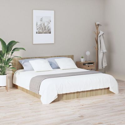 vidaXL Uzglavlje za krevet boja hrasta sonome 200 x 1,5 x 80 cm drveno