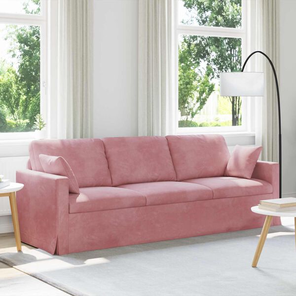 vidaXL Sofa Ružičasta 228 x 78 x 80 cm Bar&scaron;un