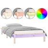 vidaXL LED okvir kreveta 90 x 190 cm mali od masivnog drva