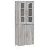 vidaXL Visoka komoda siva sonome 69,5x34x180 cm od konstruiranog drva