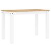 vidaXL Blagovaonski stol PANAMA bijeli 112x60x75 cm masivna borovina