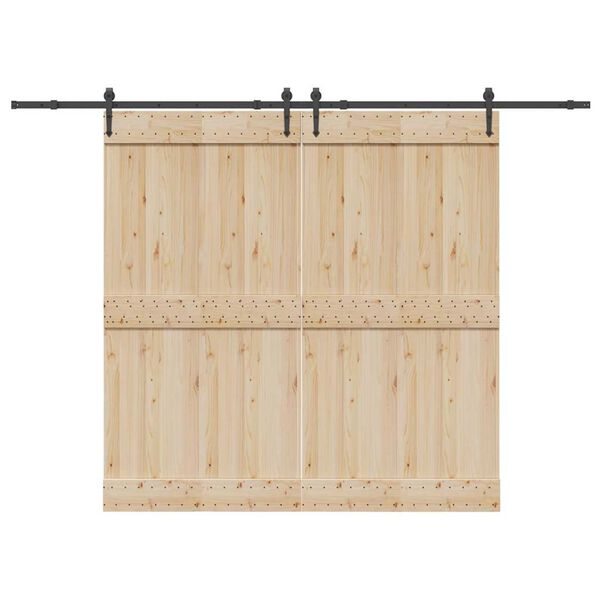 vidaXL Pribor za klizna vrata 305 cm čelični crni