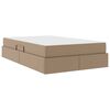 vidaXL Krevet s madracem i skladištem Boja cappuccina 120 x 190 cm