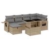 vidaXL 7-dijelni set vrtnih sofa od poliratana s jastucima bež