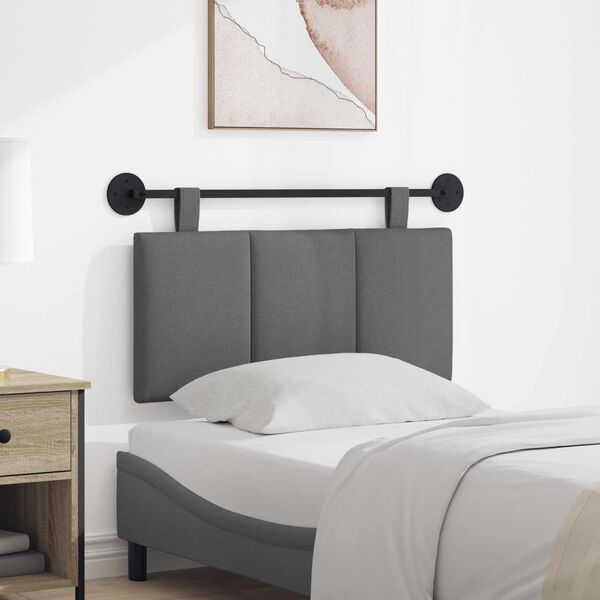 vidaXL Držeće uzglavlje Zidne Tamno siva 100 x 55 x 5 cm tkanina