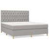 vidaXL Krevet box spring s madracem svjetlosiva 160x200 cm tkanina